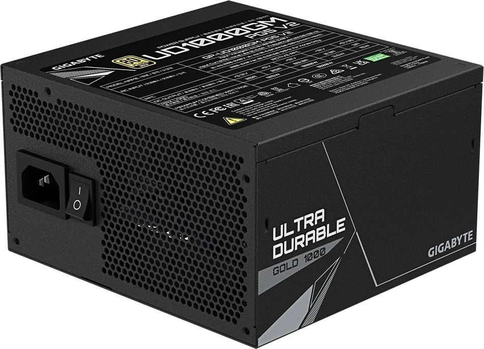 Kasë energjie Gigabyte UD1000GM PG5 V2, 1000W, 80 PLUS Gold, Modular, PCIe Gen 5.1, ATX 3.1, E zezë