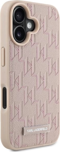 Mbështjellës Karl Lagerfeld Hot Stamp MagSafe për iPhone 16, Rozë