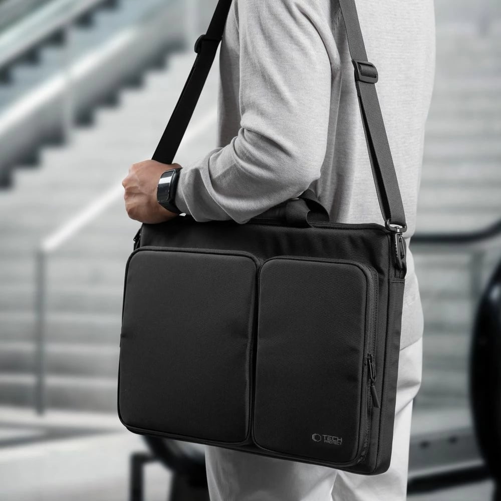 Çantë për laptop Tech-Protect Defender, 17", e zezë