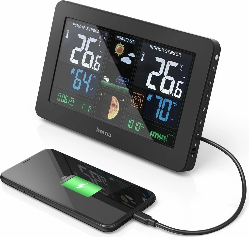 Stacion moti Hama Premium me USB, i zi Stacion moti Hama Premium me USB, i zi