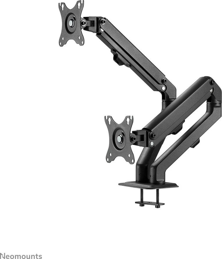 Kasë monitori Neomounts FPMA-D650DBLACK, për 2 ekrane, 17-27 inç, rregullim lartësie, ngjyrë e zezë