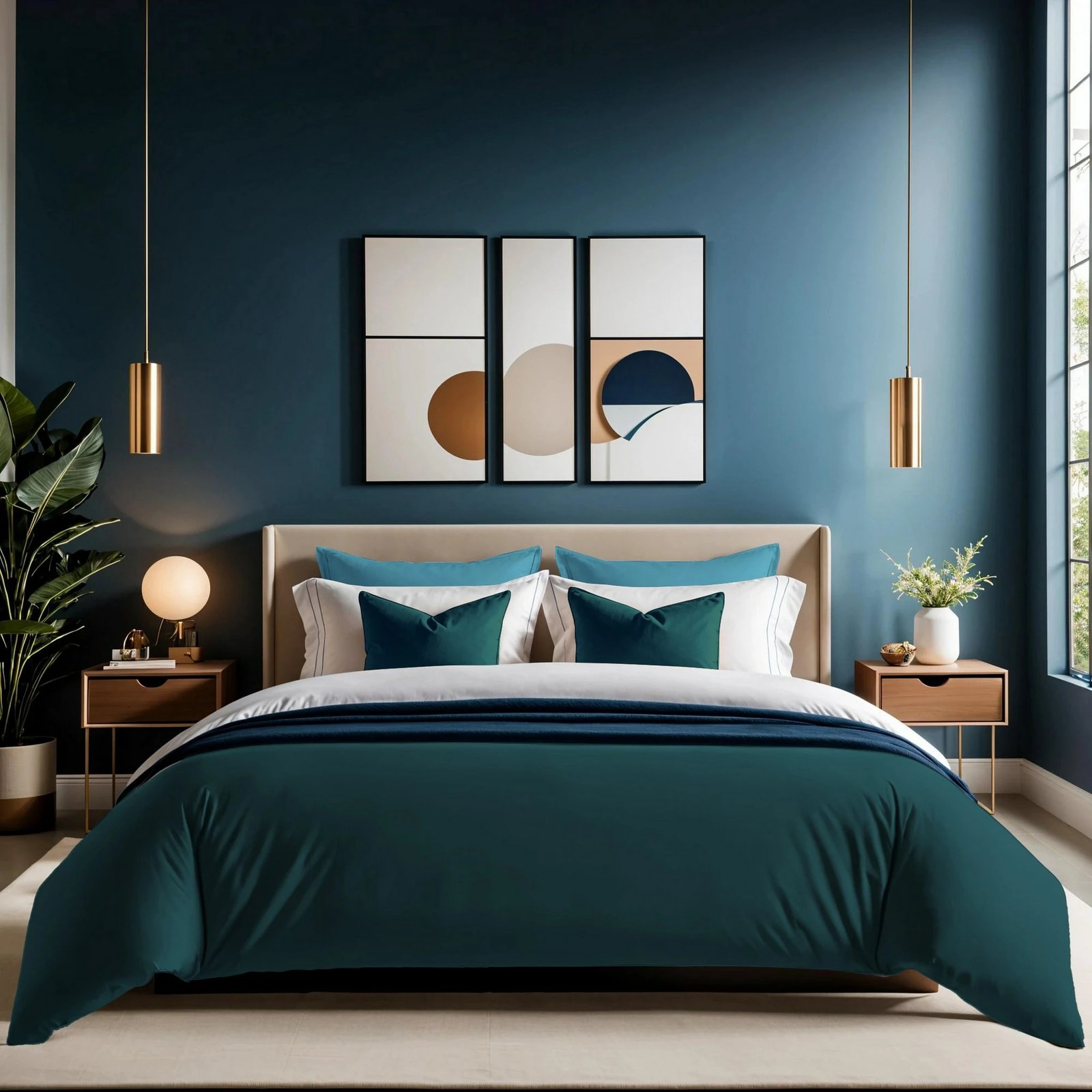 Mbulesë për jorgan dopio, ngjyrë jeshile petrol, L'essentiel, Tonne Mavie - Noche