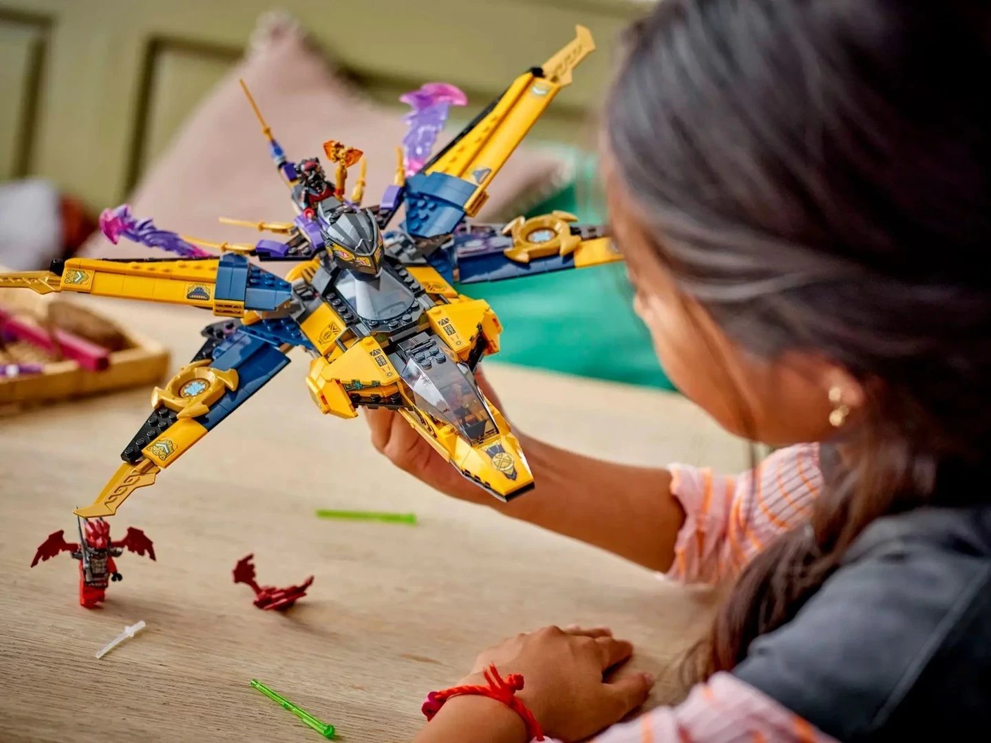 Set LEGO NINJAGO 71833 Ras and Arin's Super Storm Jet, 510 pjesë