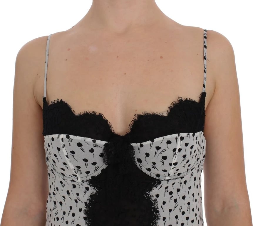 Këmishë nate për femra Dolce & Gabbana, e zezë/hiri