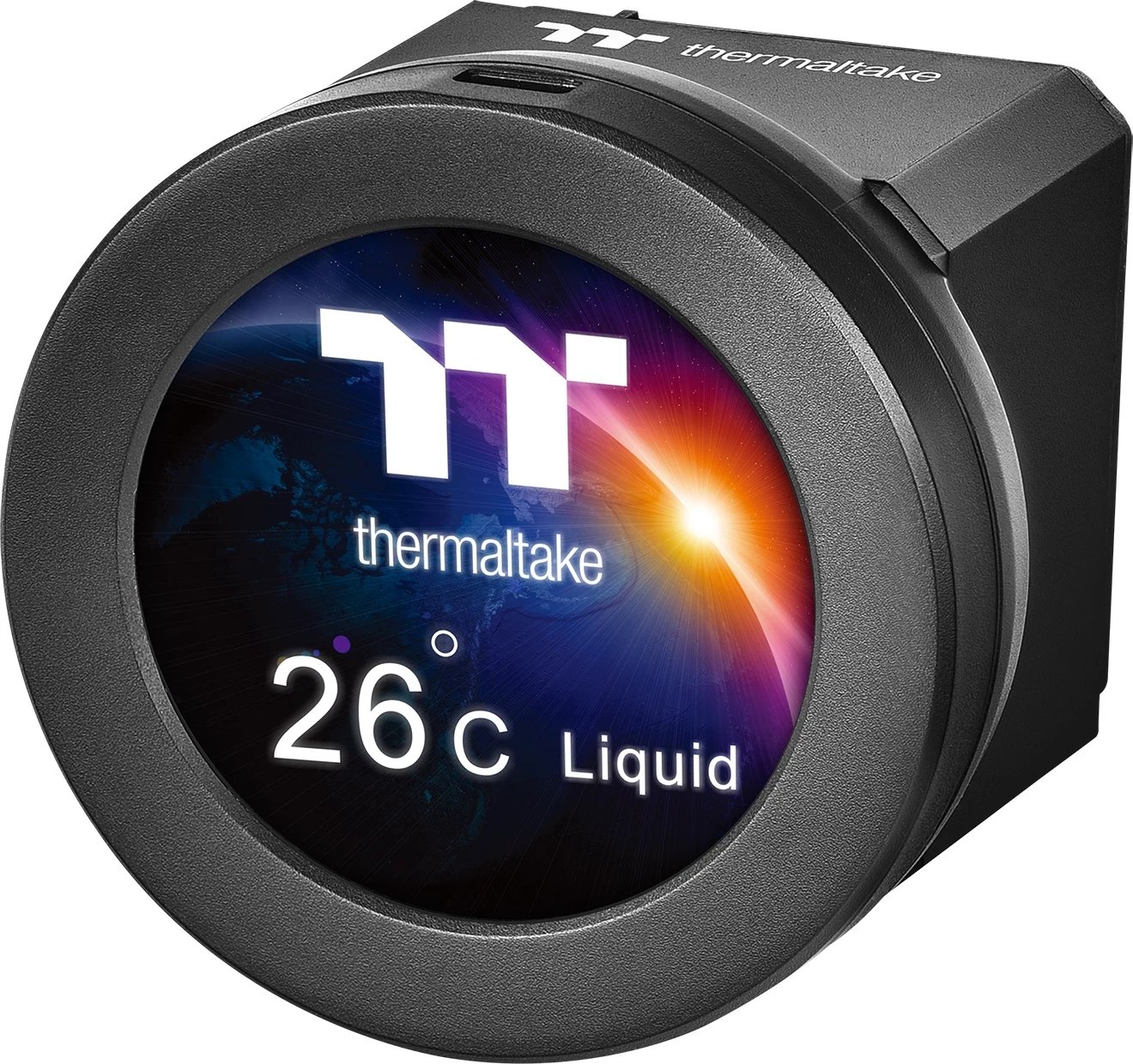 Ftohës i lëngshëm Thermaltake Floe RC Ultra 240, LCD, 240mm, për CPU dhe RAM, i zi