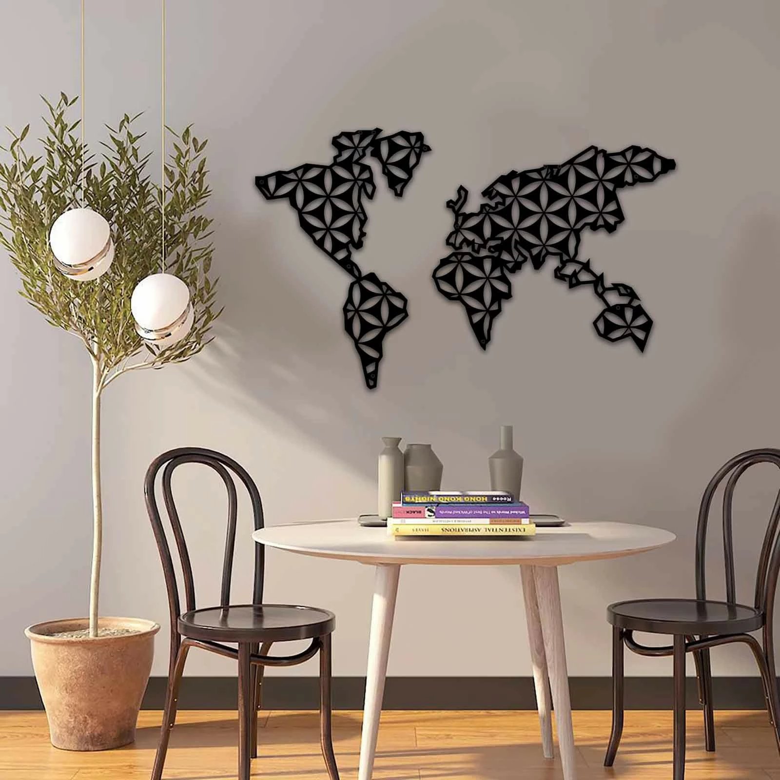 Aksesor dekorativ metalik për mur, Wallity, MT - 010