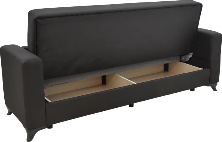 Set për dhomë ndeje 2 copë Modesto, material stof, ngjyrë e zezë