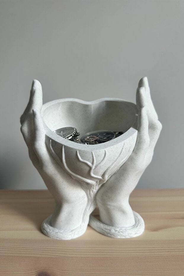 Objekt dekorativ në formë zemre, Evila Originals, ngjyrë e bardhë