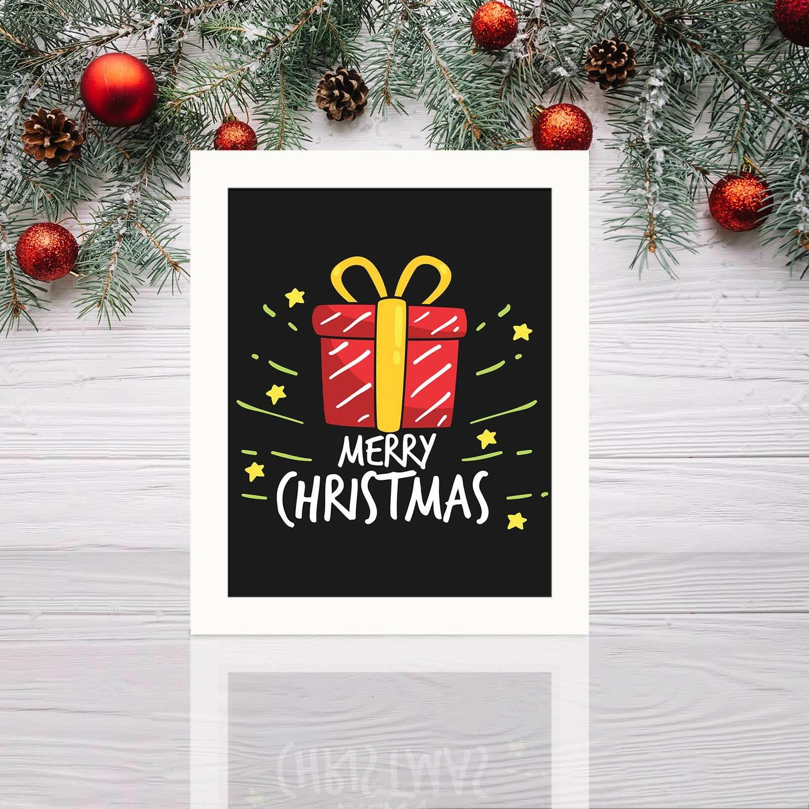 Pikturë dekorative me kornizë MDF, Wallity, BCTNOEL-009