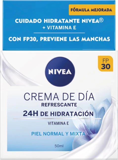 Krem dite NIVEA Cuidado De Día Hidratante SPF30 për lëkurë normale dhe të përzier, 50ml Krem dite NIVEA Cuidado De Día Hidratante SPF30 për lëkurë normale dhe të përzier, 50ml