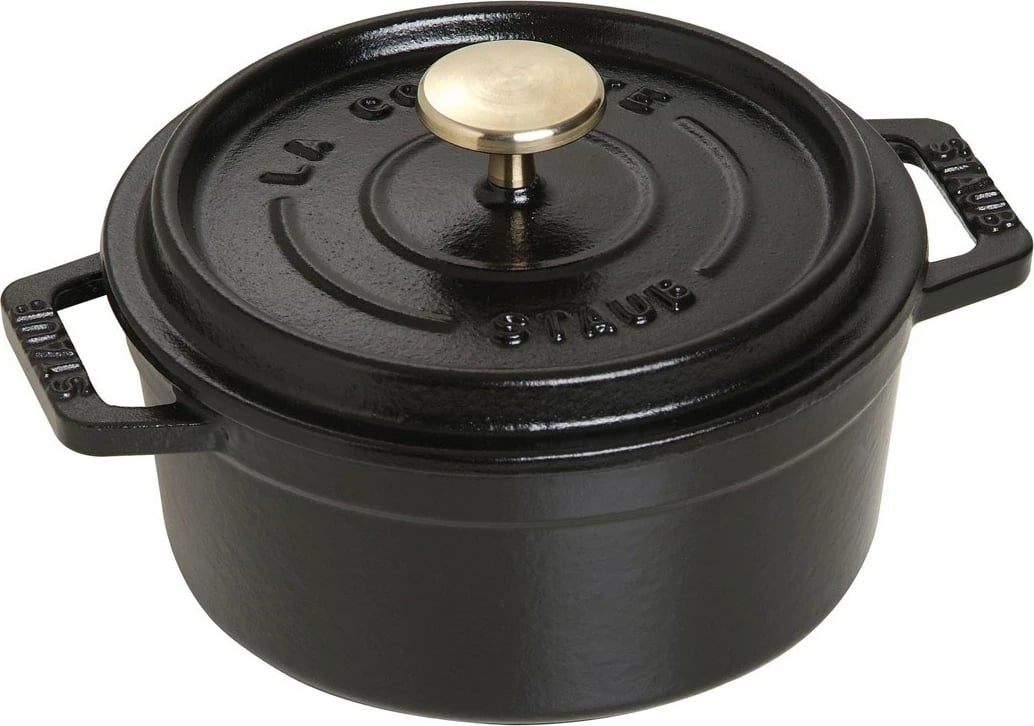 Tenxhere rrumbullake prej gize STAUB 400 ml, e zezë