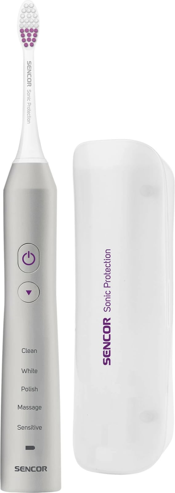 Furçë elektrike për dhëmbë Sencor Sonic SOC 3200SL, e bardhë/ Hiri