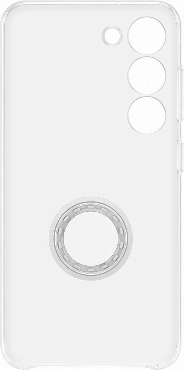 Mbështjellës Samsung Clear Gadget Case për Galaxy S23, me mbajtëse gishti dhe qëndrim, Transparent