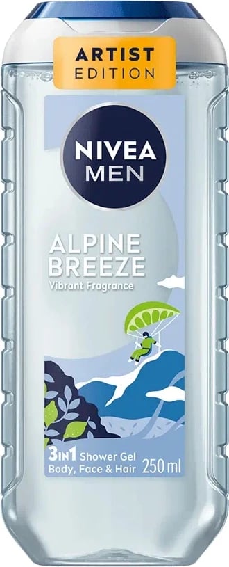 Xhel dushi 3-në-1 për meshkuj Nivea Alpine Breeze 250ml