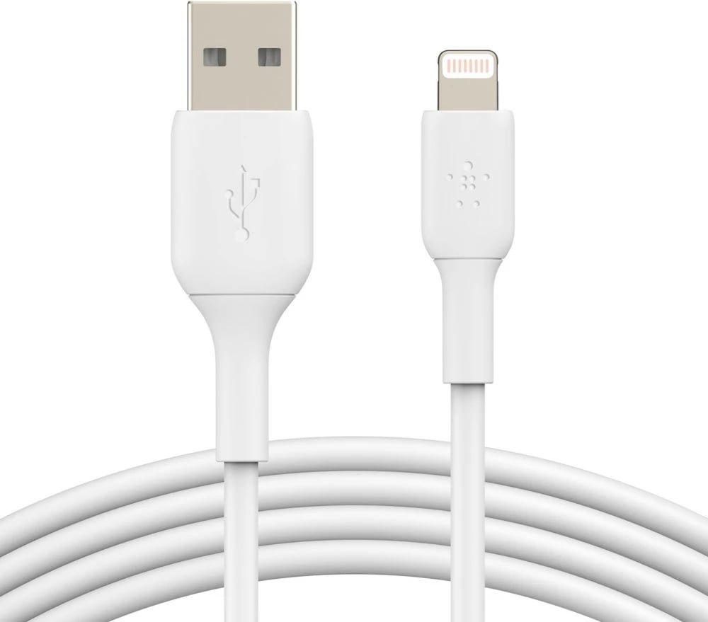 Kabllo Belkin USB-A në Lightning, 15cm, e bardhë
