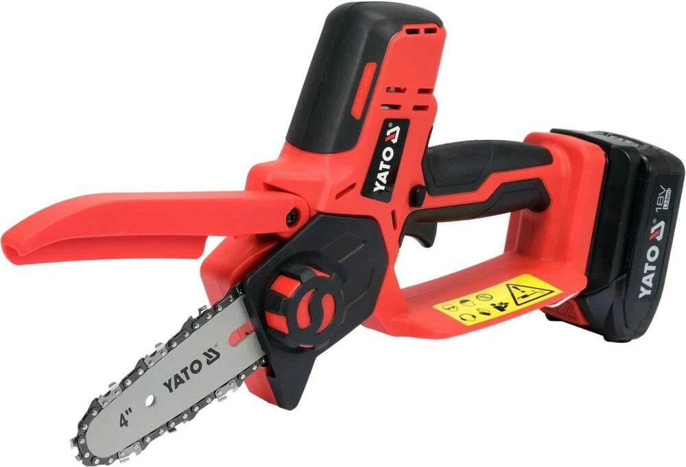 Sharrë elektrike YATO YT-828135 me bateri 18V, 2Ah, e kuqe