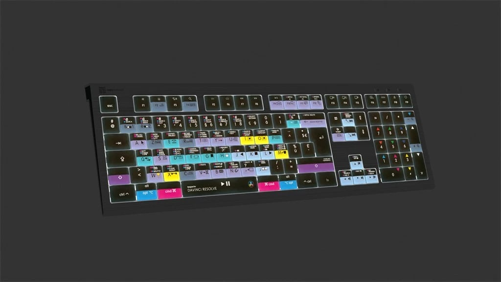 Tastierë LogicKeyboard Astra 2 DaVinci Resolve FR për Mac