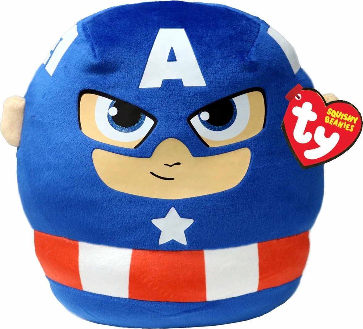 Ty Squishy Beanies - Captain America 35cm Soft Toy