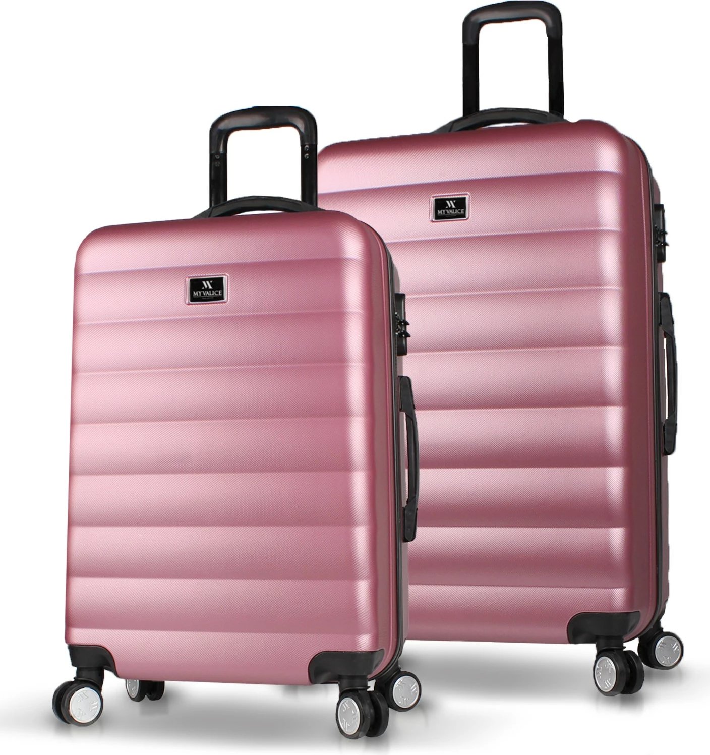 Set valixhesh (2 copë), ngjyrë rozë gold, Zoozie Bags, 6636
