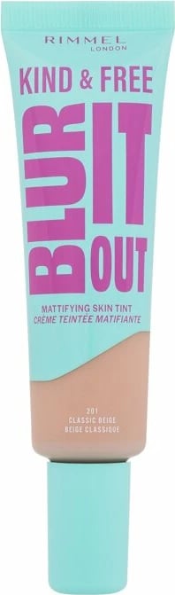 Fondatinë për femra Rimmel London Kind & Free Blur It Out Mattifying Skin Tint 201 Classic Beige, 30ml
