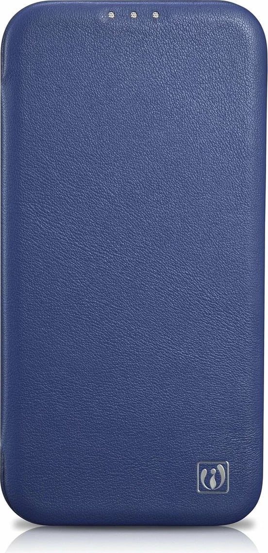 Mbështjellës iCarer CE Premium lëkurë folio për iPhone 14 Pro, MagSafe, Blu