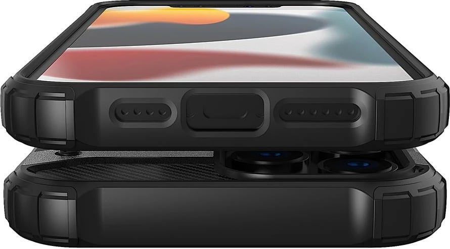 Mbështjellës Hybrid Armor Hurtel për iPhone 14 Pro, i zi