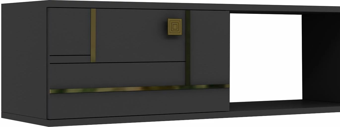 Komodë TV Skye Decor, anthracite, gold, Aredam