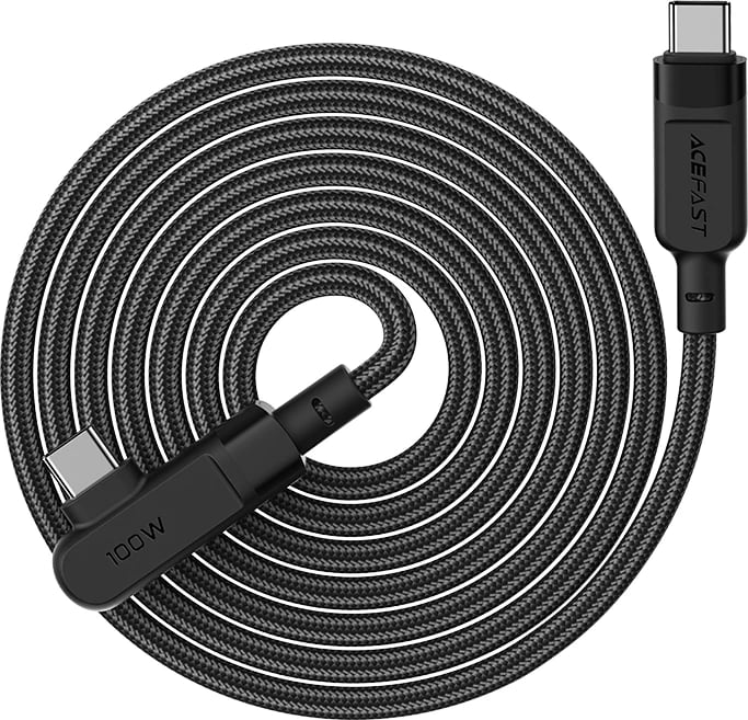 Kabllo Acefast C5-03 USB-C në USB-C, 2m, 100W, e zezë