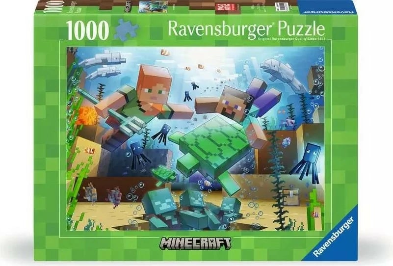 Puzzle Minecraft Ravensburger 1000 pjesë, 70x50cm