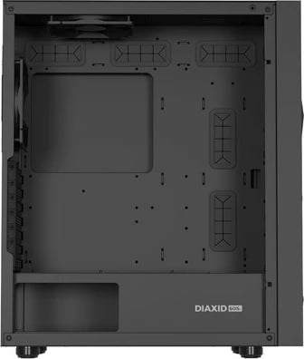 Kasë Natec Genesis Diaxid 605F, Midi Tower, ATX, USB-C, e zezë Kasë Natec Genesis Diaxid 605F, Midi Tower, ATX, USB-C, e zezë