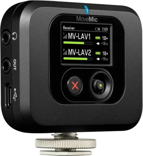 Marrës wireless mikrofonash SHURE MV-R-Z6 për kamerë, i zi