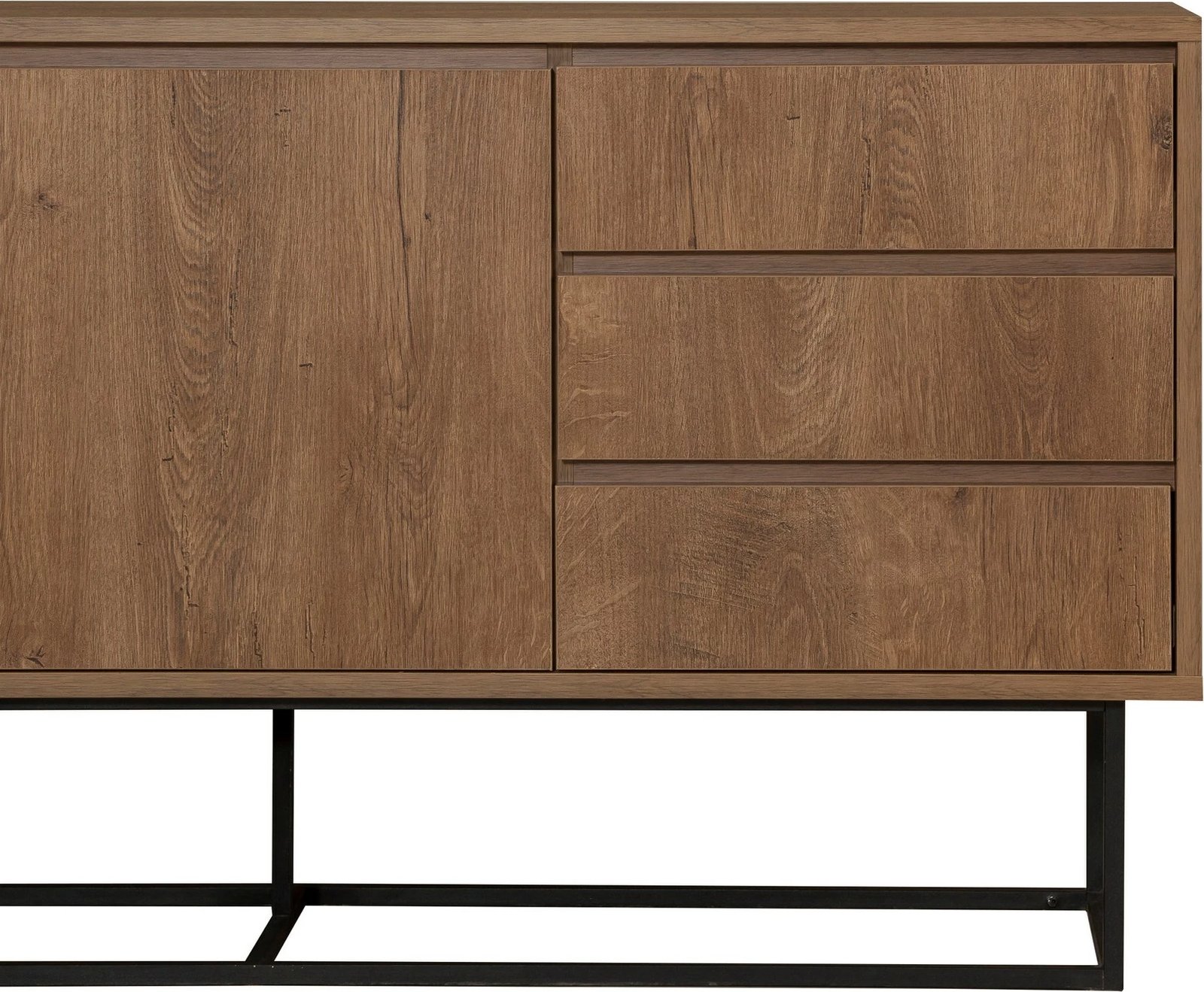 Set mobiljesh për dhomë dite, ngjyrë arre dhe e zezë, Laxus Takım 22, Skye Decor