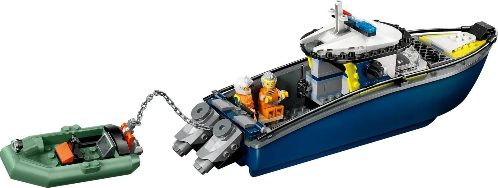 Set LEGO City Police Boat Chase 60456, 264 pjesë, me 2 minifigura