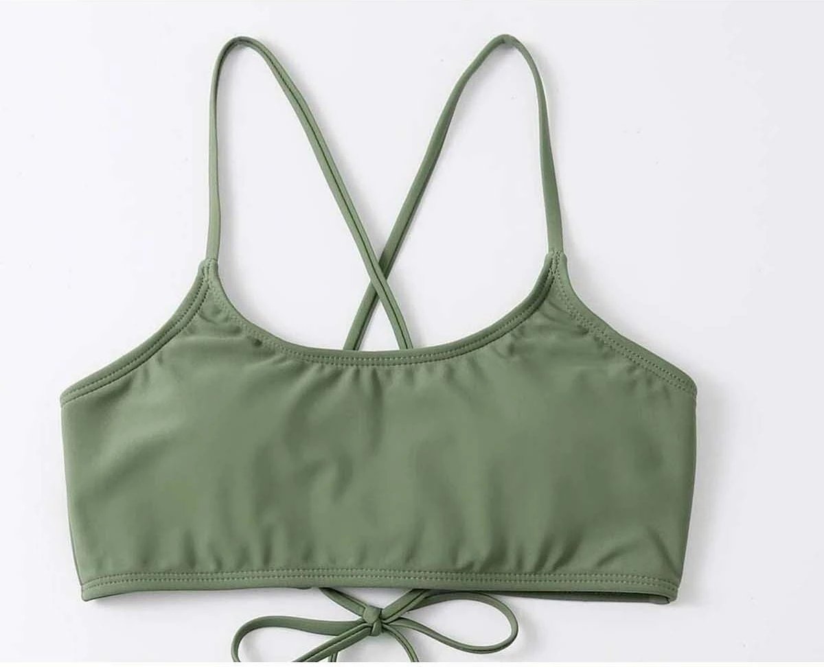 Top bikini ngjyrë e gjelbër Jumeon, MS42289