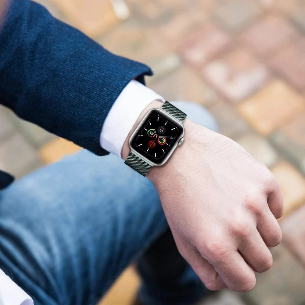 Rrip për Apple Watch Tech-Protect MilaneseBand, çelik inox, 42/44/45/49 mm, bezhë
