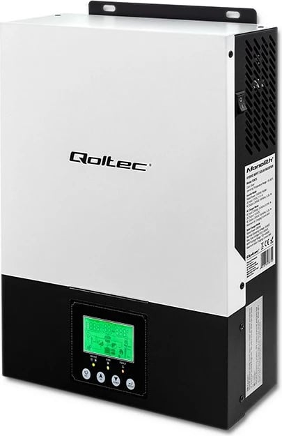 Inverter hibrid solar Qoltec 53875, Off Grid, i bardhë/zi