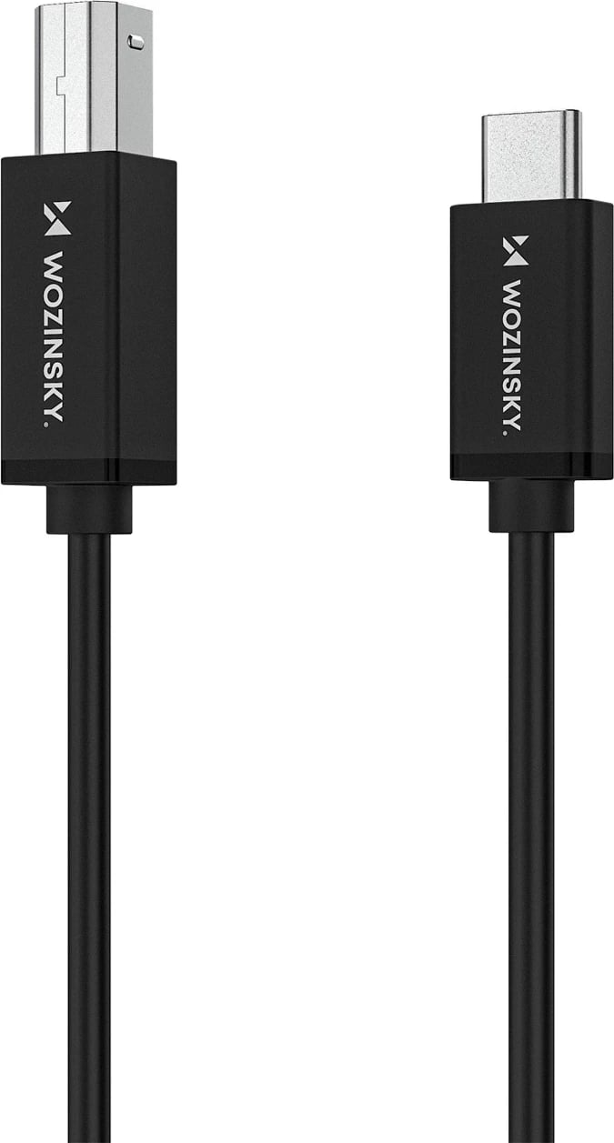 Kabllo USB-B në USB-C, Wozinsky WKDDY1S, 1 m USB 2.0 480 Mb/s, e zezë