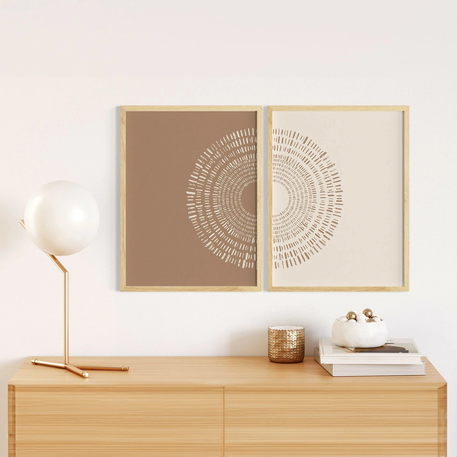 Pikturë dekorative me kornizë MDF (2 copë), Wallity, Huhu251, 30x40 cm