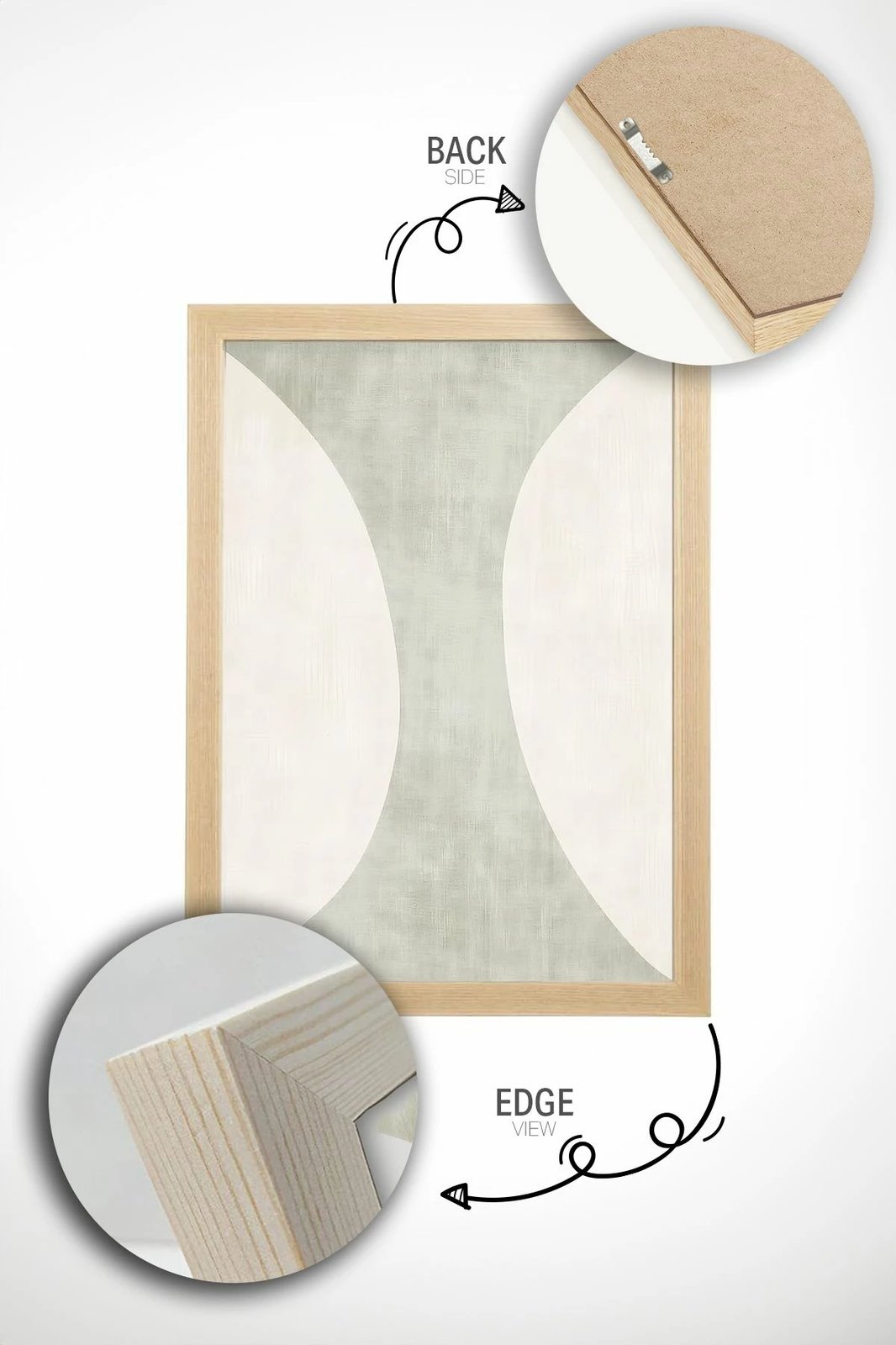 Pikturë dekorative me kornizë (2 copë), Wallity, Ersy2Lımodel29-Ahsap