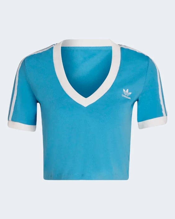 Maicë crop për femra Adidas, e kaltër 