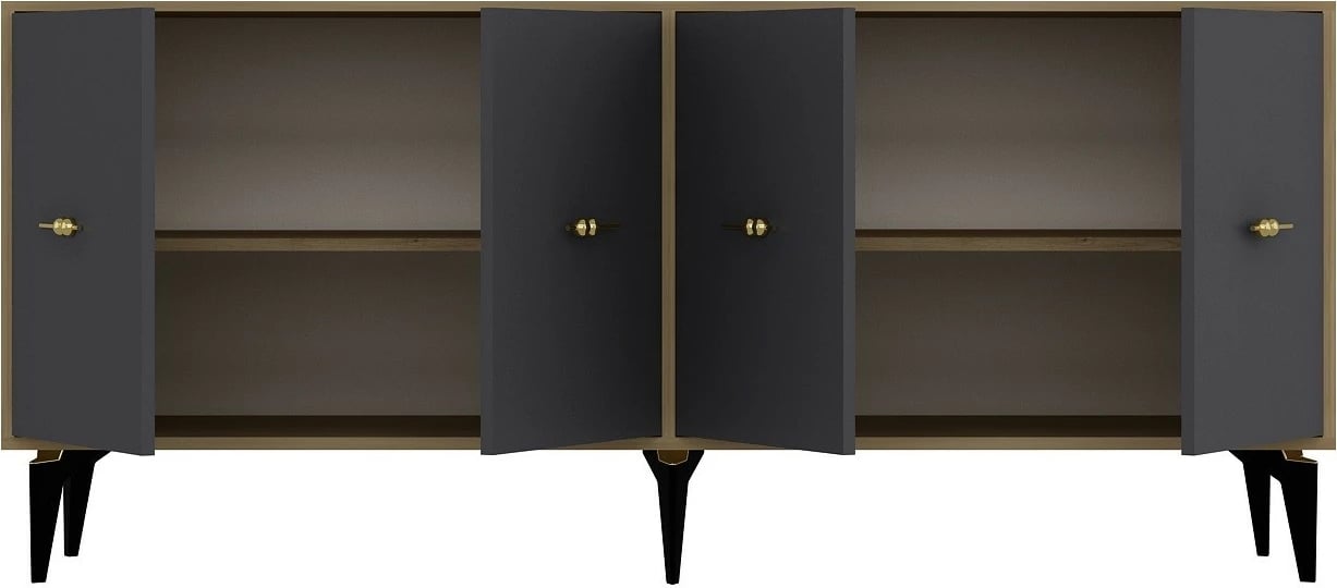 Konsol Skye Decor, ngjyrë lis safir, antracit