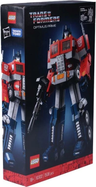 Set LEGO Creator Expert Optimus Prime 10302, 1508 copa, 18+ vjeç, e zezë