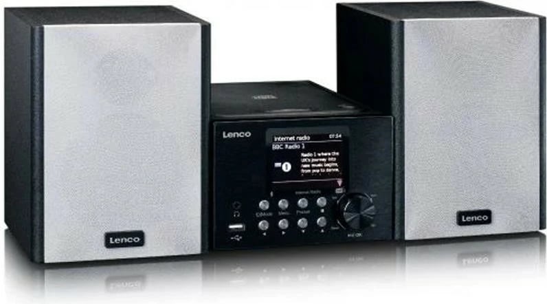 Sistem zëri Lenco MC-250, Bluetooth, DAB+/FM, USB, i zi