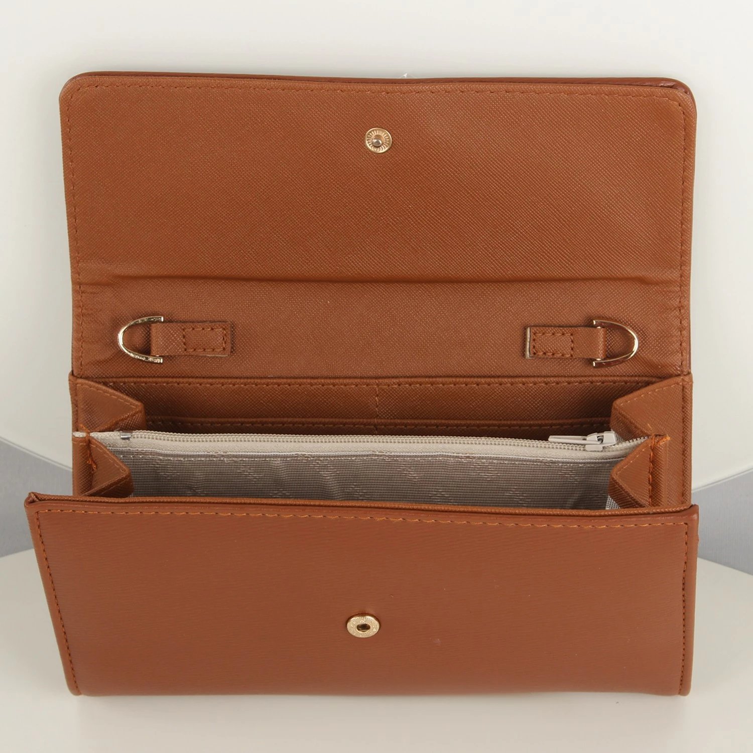 Kuletë crossbody prej lëkure, ngjyrë tan, zinxhir, Zoozie Bags, 1418