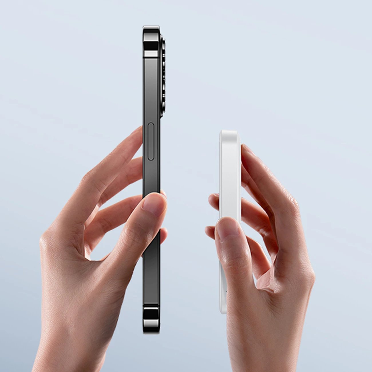 Power bank Baseus Magnetic Mini 5000mAh, 20W, me kabllo USB-C, Bardhë