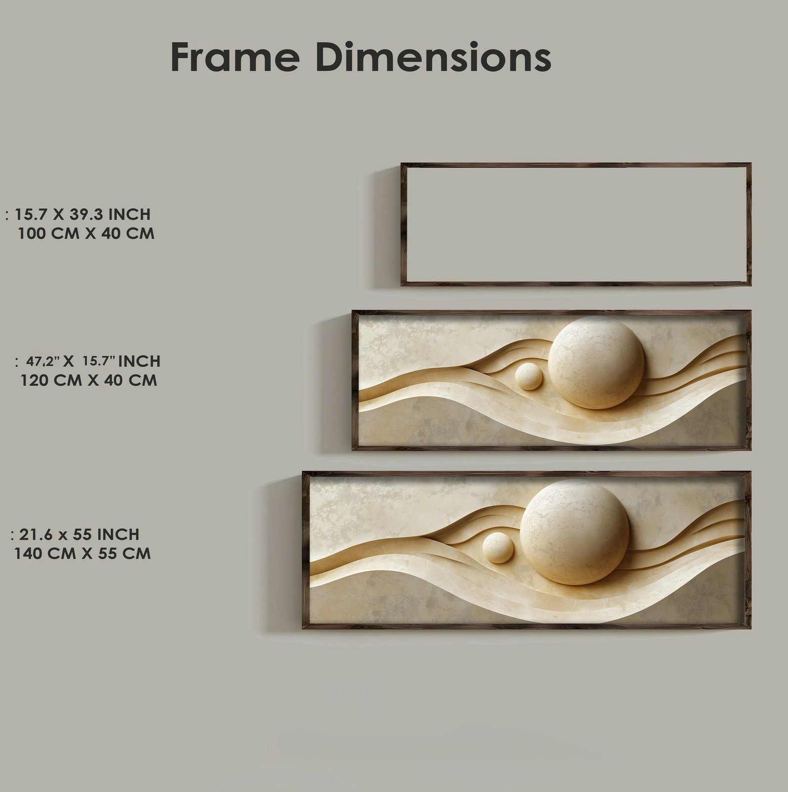 Pikturë dekorative me kornizë, MDF, Wallity, EMR065, shumëngjyrëshe