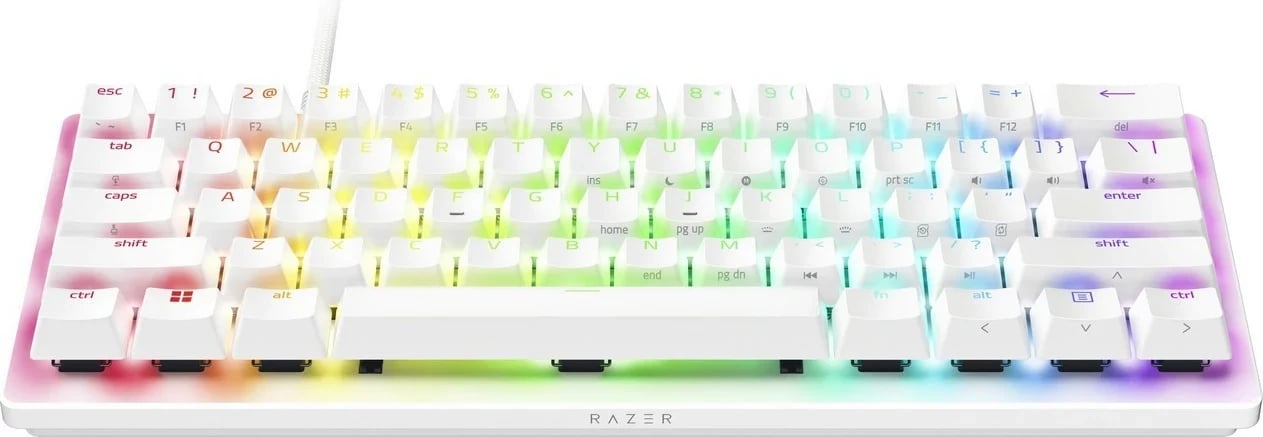 Tastierë gaming Razer Huntsman V3 Pro Mini, 60%, RGB, Razer Analog Optical, e bardhë