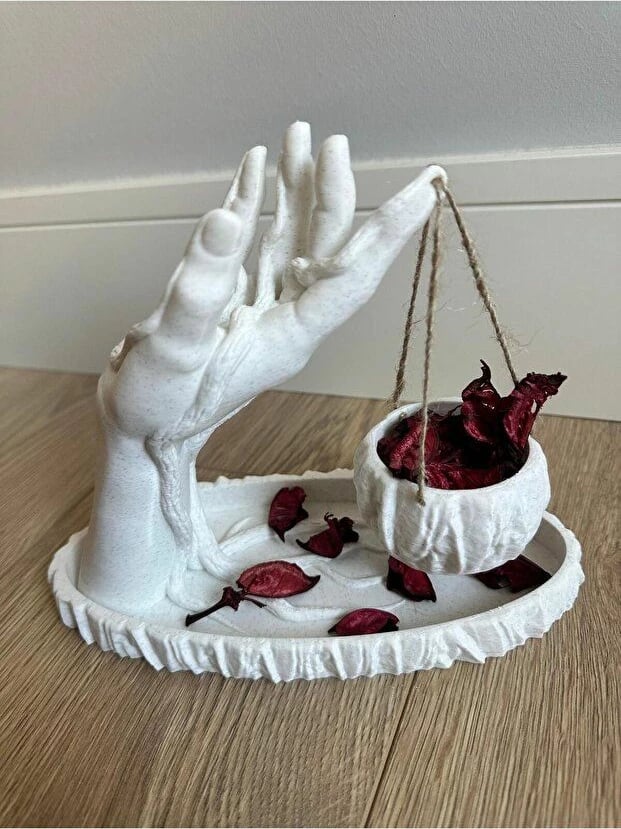 Statujë dekorative dorë, ngjyrë e bardhë, Evila Originals, 22x10x17cm