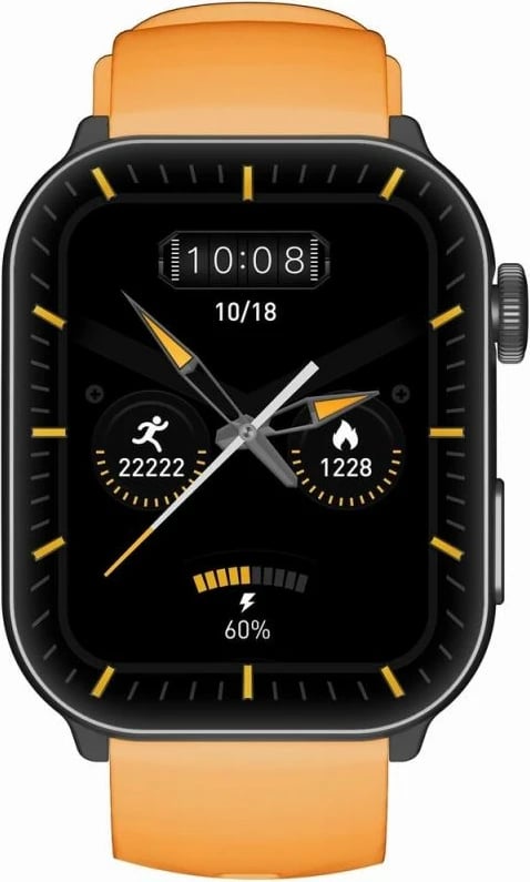 Smartwatch për meshkuj Gravity, portokalli e zezë
