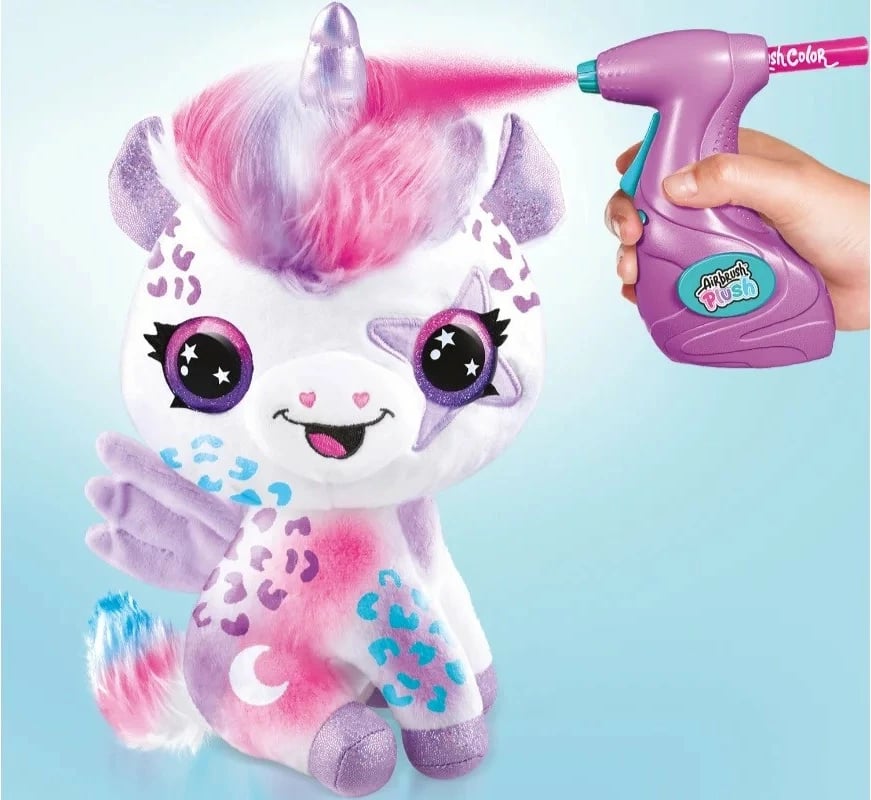 Set pelush magjik unicorn, Epee EP60180, që ndriçon në errësirë, me aerograf dhe 4 markera, multingjyrësh